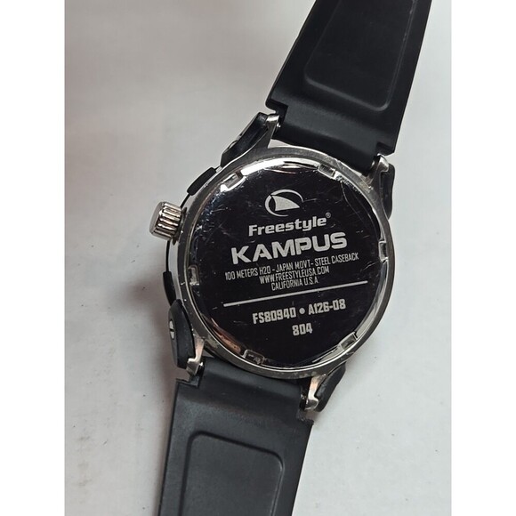 Freestyle Kampus Mid 100M Quartz Date Watch 32mm Rotating Bezel New Battery - Picture 10 of 11